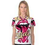 Music Hip Hop Text Black White 3d V-Neck Sport Mesh T-Shirt
