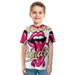 Music Hip Hop Text Black White 3d Kids  Sport Mesh T-Shirt