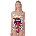 Music Hip Hop Text Black White 3d Camisole Leotard 