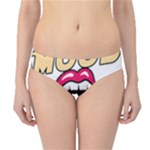 Music Hip Hop Text Black White 3d Hipster Bikini Bottoms