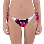 Music Hip Hop Text Black White 3d Reversible Bikini Bottoms