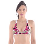 Music Hip Hop Text Black White 3d Plunge Bikini Top