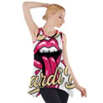 Music Hip Hop Text Black White 3d Side Drop Tank Tunic