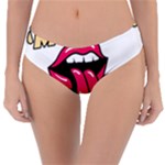 Music Hip Hop Text Black White 3d Reversible Classic Bikini Bottoms