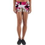Music Hip Hop Text Black White 3d Yoga Shorts