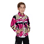 Music Hip Hop Text Black White 3d Kids  Windbreaker