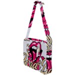 Music Hip Hop Text Black White 3d Cross Body Office Bag