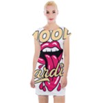 Music Hip Hop Text Black White 3d Cap Sleeve Bodycon Dress