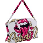 Music Hip Hop Text Black White 3d Canvas Crossbody Bag