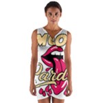 Music Hip Hop Text Black White 3d Wrap Front Bodycon Dress