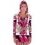 Music Hip Hop Text Black White 3d Long Sleeve Hooded T-shirt