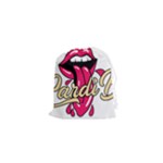 Music Hip Hop Text Black White 3d Drawstring Pouch (XS)