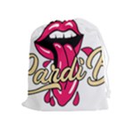 Music Hip Hop Text Black White 3d Drawstring Pouch (XL)