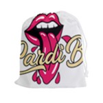 Music Hip Hop Text Black White 3d Drawstring Pouch (2XL)