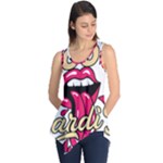 Music Hip Hop Text Black White 3d Sleeveless Tunic
