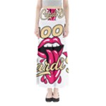 Music Hip Hop Text Black White 3d Full Length Maxi Skirt