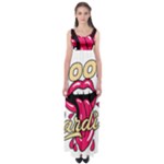 Music Hip Hop Text Black White 3d Empire Waist Maxi Dress