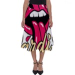 Music Hip Hop Text Black White 3d Perfect Length Midi Skirt
