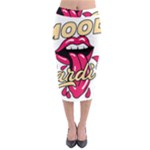 Music Hip Hop Text Black White 3d Midi Pencil Skirt