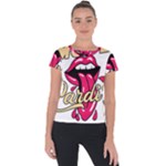 Music Hip Hop Text Black White 3d Short Sleeve Sports Top 