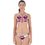 Music Hip Hop Text Black White 3d Perfectly Cut Out Bikini Set