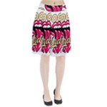 Music Hip Hop Text Black White 3d Pleated Skirt