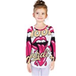 Music Hip Hop Text Black White 3d Kids  Long Sleeve T-Shirt