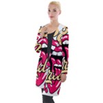 Music Hip Hop Text Black White 3d Hooded Pocket Cardigan