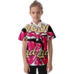 Music Hip Hop Text Black White 3d Kids  Short Sleeve Shirt