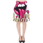 Music Hip Hop Text Black White 3d Velvet High Waist Skirt