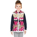 Music Hip Hop Text Black White 3d Kids  Hooded Puffer Vest