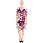 Music Hip Hop Text Black White 3d Wrap Up Cocktail Dress