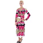 Music Hip Hop Text Black White 3d Velvet Maxi Wrap Dress