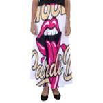 Music Hip Hop Text Black White 3d Flared Maxi Skirt