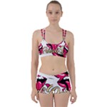 Music Hip Hop Text Black White 3d Perfect Fit Gym Set