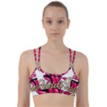 Music Hip Hop Text Black White 3d Line Them Up Sports Bra