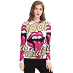 Music Hip Hop Text Black White 3d Women s Long Sleeve Rash Guard