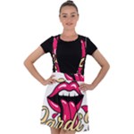 Music Hip Hop Text Black White 3d Velvet Suspender Skater Skirt