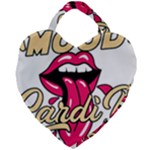 Music Hip Hop Text Black White 3d Giant Heart Shaped Tote