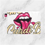 Music Hip Hop Text Black White 3d Canvas Cosmetic Bag (Large)