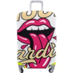 Music Hip Hop Text Black White 3d Luggage Cover (Large)