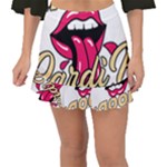 Music Hip Hop Text Black White 3d Fishtail Mini Chiffon Skirt