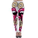 Music Hip Hop Text Black White 3d Lightweight Velour Leggings