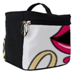 Music Hip Hop Text Black White 3d Make Up Travel Bag (Small)