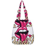 Music Hip Hop Text Black White 3d Center Zip Backpack