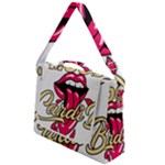 Music Hip Hop Text Black White 3d Box Up Messenger Bag