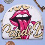 Music Hip Hop Text Black White 3d Horseshoe Style Canvas Pouch