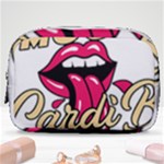 Music Hip Hop Text Black White 3d Make Up Pouch (Small)