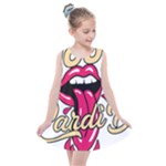 Music Hip Hop Text Black White 3d Kids  Summer Dress