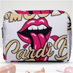 Music Hip Hop Text Black White 3d Make Up Pouch (Large)